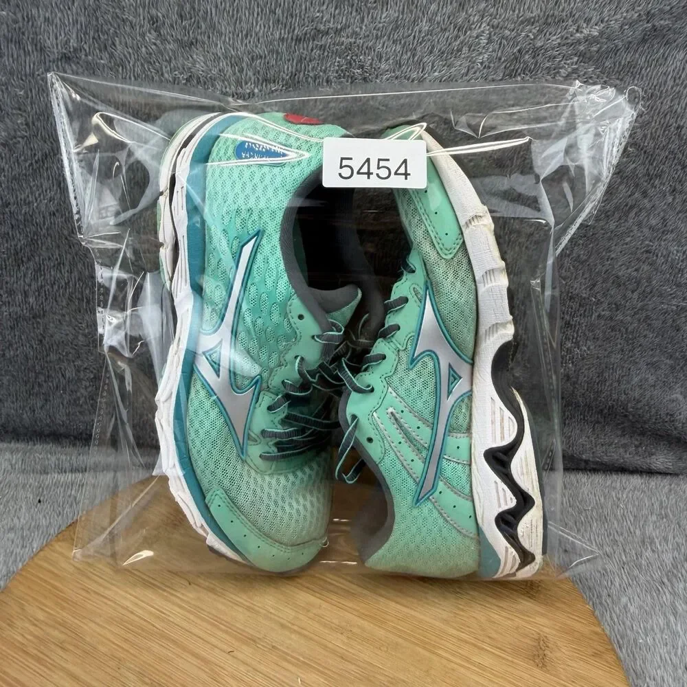 Mizuno Wave Inspire 11 Shoes Womens Size 8.5 Green Running Sneakers J1GD154403